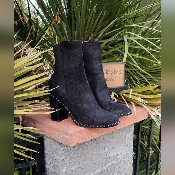 Rag and Bone black suede‎ studded boots - Picture 10 of 12